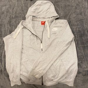 Nike light grey zip up